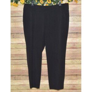 Investment Ladies 18W Black Career Pants Trousers Stretch Pull On Straight Leg